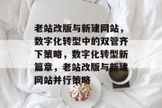 老站改版与新建网站，数字化转型中的双管齐下策略，数字化转型新篇章，老站改版与新建网站并行策略