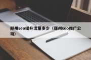 郑州seo提升流量多少（郑州seo推广公司）