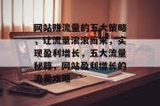 网站赚流量的五大策略，让流量滚滚而来，实现盈利增长，五大流量秘籍，网站盈利增长的流量攻略