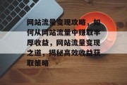 网站流量变现攻略，如何从网站流量中赚取丰厚收益，网站流量变现之道，揭秘高效收益获取策略