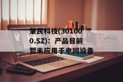 肇民科技(301000.SZ):产品目前暂未应用于电网设备 肇民科技(301000.SZ):产品目前暂未应用于电网设备