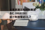 泉果思源三年持有期混合C(018330)近一年回报达11.79% 泉果思源三年持有期混合C(018330)近一年回报达11.79%