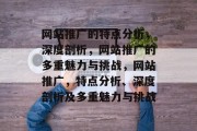 网站推广的特点分析，深度剖析，网站推广的多重魅力与挑战，网站推广，特点分析、深度剖析及多重魅力与挑战