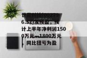 世嘉科技(002796.SZ)发预盈,预计上半年净利润1500万元—1800万元,同比扭亏为盈 世嘉科技(002796.SZ)发预盈,预计上半年净利润1500万元—1800万元,同比扭亏为盈