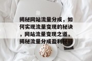 揭秘网站流量分成，如何实现流量变现的秘诀，网站流量变现之道，揭秘流量分成盈利秘籍