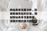 网站表单流量分析，挖掘数据背后的价值，揭秘网站表单流量数据，深度挖掘价值之匙