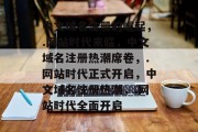 中文域名注册的崛起，.网站时代来临，中文域名注册热潮席卷，.网站时代正式开启，中文域名注册热潮，.网站时代全面开启