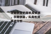 孕期创业的商机及挑战,孕期创业,从商机到挑战分析 孕期创业的商机及挑战,孕期创业,从商机到挑战分析
