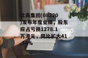 比高集团(08220)发布年度业绩,股东应占亏损1278.1万港元,同比扩大41.54% 比高集团(08220)发布年度业绩,股东应占亏损1278.1万港元,同比扩大41.54%