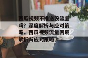 西瓜视频不推送没流量吗？深度解析与应对策略，西瓜视频流量困境解析与应对策略