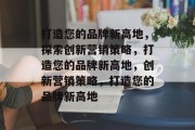 打造您的品牌新高地，探索创新营销策略，打造您的品牌新高地，创新营销策略，打造您的品牌新高地