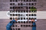 首尔是一个充满活力的城市，也是一个充满了商机的地方。这里的人们对于投资有着极大的热情和信心，无论是在哪个行业都有大量的创业机会等待着投资者。，首尔，寻找新机遇的活力之都