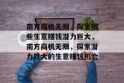南方商机无限，探索哪些生意赚钱潜力巨大，南方商机无限，探索潜力巨大的生意赚钱机会
