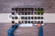 网站流量变现的五大策略，让流量转化为真金白银，网站流量变现攻略，五大策略助您流量变金