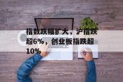 指数跌幅扩大,沪指跌超6%,创业板指跌超10% 指数跌幅扩大,沪指跌超6%,创业板指跌超10%