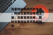 流量网站如何巧妙变现，揭秘流量网站赚钱之道，流量变现攻略，揭秘流量网站高效盈利秘诀