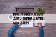 揭秘BT网站流量变现之道,如何通过BT网站挣流量钱 揭秘BT网站流量变现之道,如何通过BT网站挣流量钱