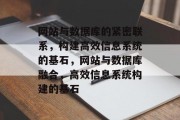 网站与数据库的紧密联系，构建高效信息系统的基石，网站与数据库融合，高效信息系统构建的基石