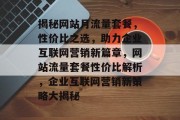 揭秘网站月流量套餐，性价比之选，助力企业互联网营销新篇章，网站流量套餐性价比解析，企业互联网营销新策略大揭秘
