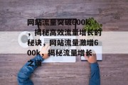 网站流量突破600k，揭秘高效流量增长的秘诀，网站流量激增600k，揭秘流量增长之道