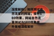 深度解析，如何测试自然流量的网站，提升SEO效果，网站自然流量测试与SEO效果提升策略深度解析