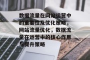 数据流量在网站运营中的重要性及优化策略，网站流量优化，数据流量在运营中的核心作用与提升策略