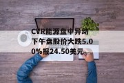 CVR能源盘中异动 下午盘股价大跌5.00%报24.50美元 CVR能源盘中异动 下午盘股价大跌5.00%报24.50美元