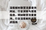深度解析联营流量查询网站，行业洞察与使用指南，揭秘联营流量查询，行业深度解析与实战指南