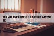 京东店铺提升流量绝招（京东店铺怎么快速起量）