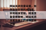 网站关闭流量设置，如何高效管理网站流量，实现精准营销，精准流量管理策略，网站关闭流量设置下的高效营销之道