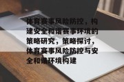 体育赛事风险防控，构建安全和谐赛事环境的策略研究，策略探讨，体育赛事风险防控与安全和谐环境构建