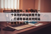 从零开始，如何制作一个高效的网站销售平台，打造零基础高效网站销售平台指南