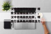 汉中市场商机无限,哪些生意赚钱潜力大?,汉中市场商机无限,哪些行业具有大赚钱潜力? 汉中市场商机无限,哪些生意赚钱潜力大?,汉中市场商机无限,哪些行业具有大赚钱潜力?