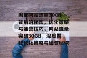 揭秘网站流量30GB背后的秘密，优化策略与运营技巧，网站流量突破30GB，深度揭秘优化策略与运营秘诀