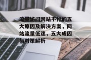 流量访问网站不行的五大原因及解决方案，网站流量低迷，五大成因与对策解析