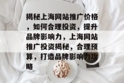 揭秘上海网站推广价格，如何合理投资，提升品牌影响力，上海网站推广投资揭秘，合理预算，打造品牌影响力攻略