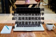 揭秘出境购买流量的网站，如何选择靠谱的平台？出境流量购买攻略，揭秘靠谱平台选择秘诀