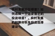农村发展好在哪里?如何选择一个适合自己的投资项目?,农村发展的利弊分析及投资选择建议 农村发展好在哪里?如何选择一个适合自己的投资项目?,农村发展的利弊分析及投资选择建议