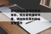 提升网站音量插件使用体验,优化音频播放效果,揭秘和实用的网站音量插件 提升网站音量插件使用体验,优化音频播放效果,揭秘和实用的网站音量插件