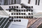 首页布置，提升网站流量，打造高效营销平台，优化首页布局，助力网站流量增长与高效营销平台构建
