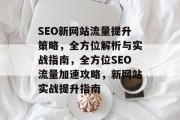 SEO新网站流量提升策略，全方位解析与实战指南，全方位SEO流量加速攻略，新网站实战提升指南