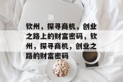 钦州,探寻商机,创业之路上的财富密码,钦州,探寻商机,创业之路的财富密码 钦州,探寻商机,创业之路上的财富密码,钦州,探寻商机,创业之路的财富密码