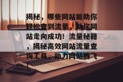 揭秘，哪些网站能助你轻松查到流量，助你网站走向成功！流量秘籍，揭秘高效网站流量查询工具，助力网站腾飞！