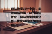 网站流量总计查询，掌握网站数据，助力网站优化，网站流量数据分析，优化利器助力网站提升
