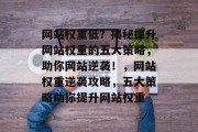 网站权重低？揭秘提升网站权重的五大策略，助你网站逆袭！，网站权重逆袭攻略，五大策略助你提升网站权重