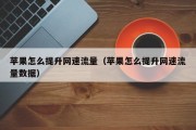 苹果怎么提升网速流量（苹果怎么提升网速流量数据）