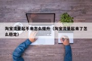 淘宝流量起不来怎么提升（淘宝流量起来了怎么稳定）