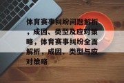 体育赛事纠纷问题解析，成因、类型及应对策略，体育赛事纠纷全面解析，成因、类型与应对策略