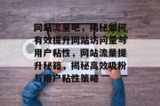 网站流量吧，揭秘如何有效提升网站访问量与用户粘性，网站流量提升秘籍，揭秘高效吸粉与用户粘性策略