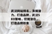 武汉网站排名，发掘潜力、打造品牌，武汉SEO策略，挖掘潜在，打造品牌形象